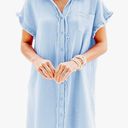 Boutique NWT Baby Blue Chambray Dress Photo 0