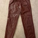 Lulus Maroon Leather Pants Photo 1