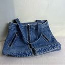 Reworked Vintage Denim Jeans Large Tote Bag Zip Pockets Casual Y2K Boho Retro Photo 5