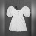 Nasty Gal NWT  Broderie Button Through Mini Dress - White - 4 Photo 8