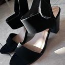 Black Velcro Heels Size 8.5 Photo 0