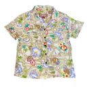 Caribbean Joe  button front shirt short sleeve map print Size Small Photo 0