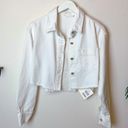 Edge J.ING White Crop Raw  Denim Jacket Photo 5