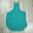 Lily White  Faux Wrap Teal Blue High Low Racerback Tank Top Women's Size XS Photo 6