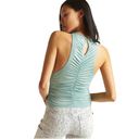 Pilcro Reversible Top Anthropologie Ruched Tank Blue +Green Size Large Photo 4