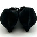 YSL  Yves Saint Laurent Black Suede Bowtie Kitten Heel Pumps Women's 6.5 US Photo 5