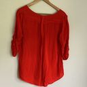 Anthropologie Edme & Esyllte| Red Flowy Blouse Top Size 8  Photo 5