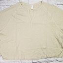 Abound  Waffle Knit Long Sleeve Henley Shirt Women's Size 1X Cream Top Photo 0