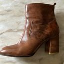 sbicca  Toccoa Women’s Tan Brown‎ Leather Zip-Up Stacked Block Heel Boots Size 9 Photo 11