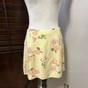 Abound  Womens Straight Skirt Multicolor Yellow Floral Mini Lined Side Zip M New Photo 3