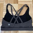 Lululemon Energy Bra Long Line in Mod Stripe Black & White Size 4 Photo 6