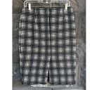 Dalia Collection  Black White Caged Print Tweed Wool Blend Pencil Skirt Size 4 Sm Photo 2