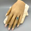 Sterling Silver Vintage Style Genuine Malachite Ring - Sz 6 Photo 3