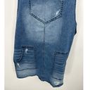 SO  Kohls Blue Denim Overall Mini Dress Distressed Juniors Size XL Photo 2