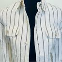 Polo  RALPH LAUREN Stripe-pattern button-up linen shirt Jacket Size 6 Photo 1