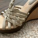 Bucco Alamea Woven Cream Wedge Sandal Heels Size 7 Photo 4