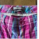 Dockers  Collection Cotton Mid Rise Curvy Colorful Plaid Shorts Summer Size 12P Photo 3