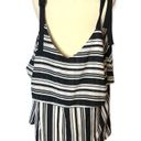 City Chic  tie shoulder striped tank top black white sz 20 Photo 3