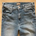 MOTHER The Hustler Ankle Fray Distress Raw Hem High Rise Jeans 27 Photo 4