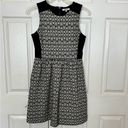 Madewell  Afternoon Dress Diamond Jacquard Tribal Black White Sleeveless Sz Small Photo 3