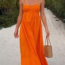 Farm Rio  Orange Cotton Maxi Dress M Photo 1