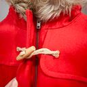 American Eagle Outfitters Red Coat with Faux Fur Hood (Like New Condition) Photo 4