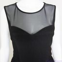 Bisou Bisou  black mesh sheer top peplum dress, women's size 4 Photo 3