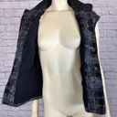 Anne Klein Anne, Klein Wool & Moher blend vest, high neck & cap sleeves black white size 10 Photo 8