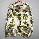 Free People Intimately  Set Womens Large Green Tie Dye Kelly Sweatshirt Shorts Photo 2