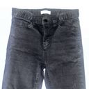 Oak + Fort  Women's Black High Rise Skinny Jeans Raw Scalloped Hem Medium Ankle Photo 1