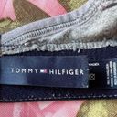 Tommy Hilfiger  grey navy cross back cotton sports bra sparkly silver logo Photo 3