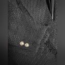 Mango MNG  Black Tweed Blazer Suit Jacket Size XL; measurements in pictures Photo 6