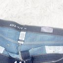 Ava & Viv  Women's Plus Size Denim Midi Shorts, Dark Denim Wash Size 24W Photo 3