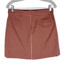 Lady Hagen  Gingham Check Golf Skort 6 Salmon Brown Pockets Skirt Shorts Photo 1