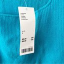 Urban Outfitters  Teal Blue Ribbed Knit Cut Out Tank Top Size Large Side Tie NEW Photo 4