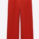 ZARA NWT  Studio Red Low waist Limited edition red trousers. Size Medium Photo 4