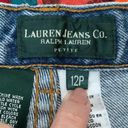 Ralph Lauren Vintage  Jeans Co Blue Distressed Cutoff Denim Jean Shorts - 12P Photo 3