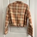 Pink Lily Size Small Love Tree Plaid Sherpa Quarter Zip Pullover Photo 2