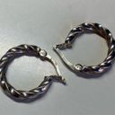 Twisted Vintage 925 Silver  Hoop Earrings Photo 4