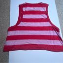 Free People Movement Striped Muscle Tank Persimmon Combo Red Pink Size Medium Photo 4