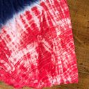 Lane Bryant  blue & red asymmetrical tie dye maxi skirt Photo 1