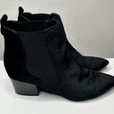 Guess  Black Velvet Chelsea Booties Size 7.5 Boots Party Ankle Booties Block Heel Photo 0