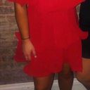 Pretty Little Thing Off The Shoulder Red Dress  Photo 1