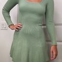 ZARA Ribbed Green Dress Photo 1