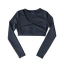 n:philanthropy  Black Roxbury Womens Cut-Out Asymmteric Crop Top Photo 5