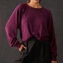 Pilcro  Ruffled Raglan Thermal Top, Berry, XS Photo 0