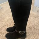 Clarks Clark’s Black Suede Knee High Boots Photo 4