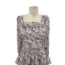 Krass&co Ivy City  Long Sleeve Gray Purple Floral Maxi Dress Size Small Photo 2