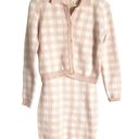 l*space L* Francie Pink Gingham Sweater Mini Dress Cardigan Co-Ord Set Size M Photo 2