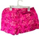 Vintage Y2k Swim Shorts Floral Tropical Flower Pattern Cover Up medium Pink Photo 9